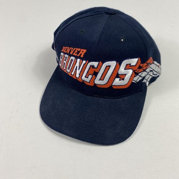 Vintage Denver Broncos Hat Cap Snap Back One Size Blue NFL Sports Specialties
